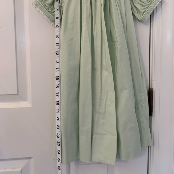Strasburg green smocked dress size 3 years - Picture 3 of 8